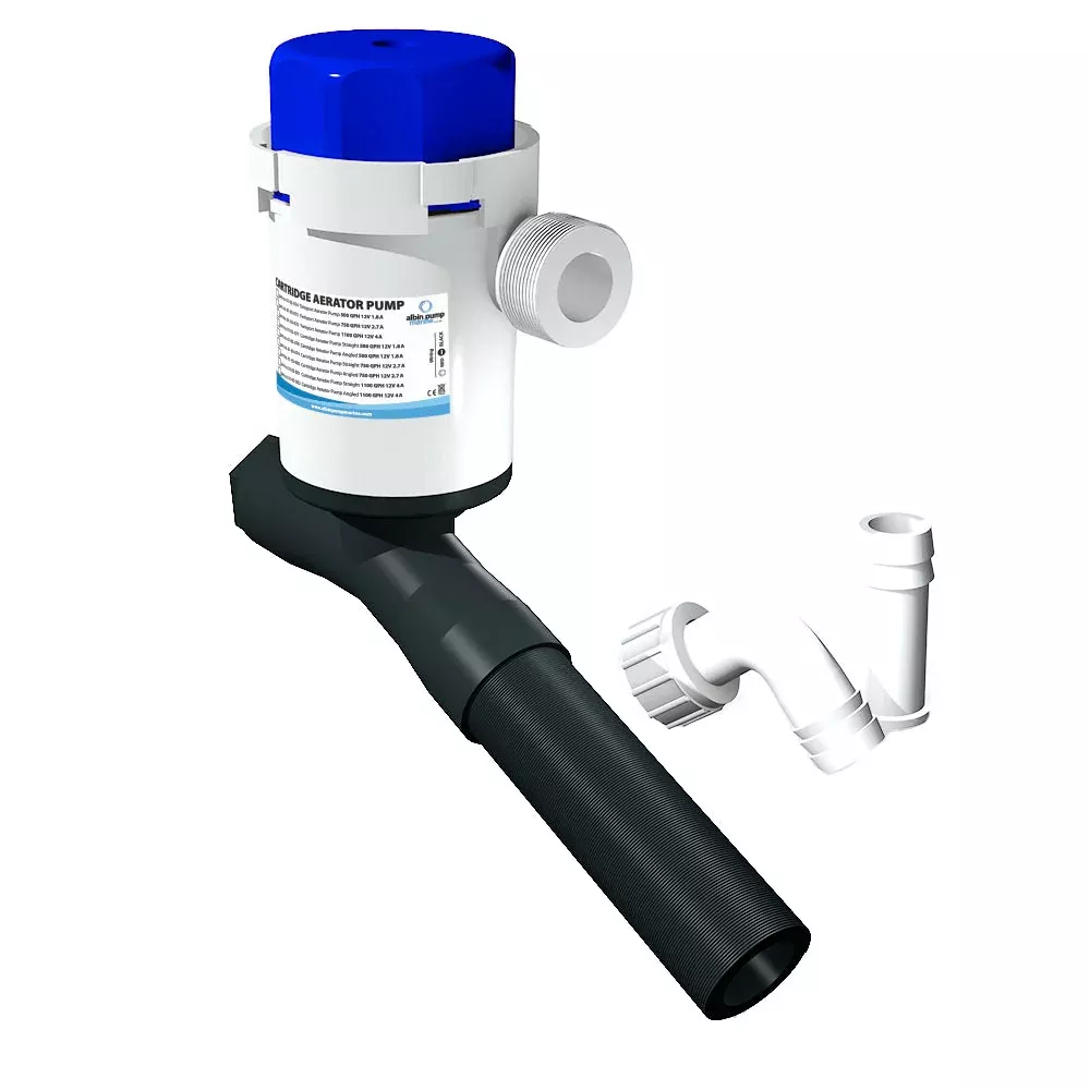 Albin Group Cartridge Aerator Pump - 1100 GPH - 12V - Angled MPN - 01-05-082