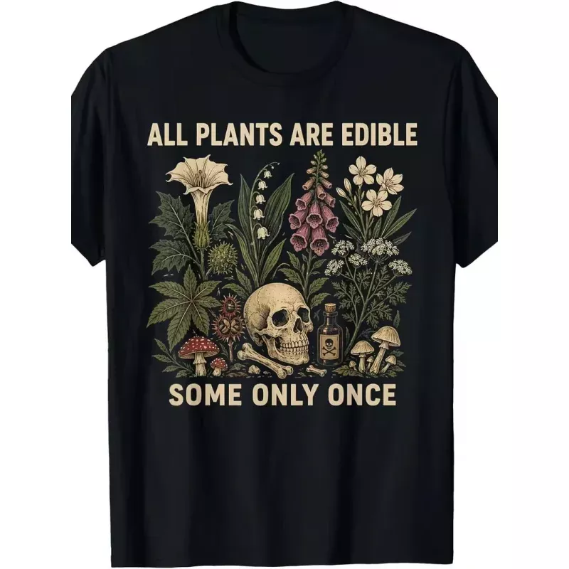 "All Plants are Edible" Unisex Short Sleeve Funny T-Shirt