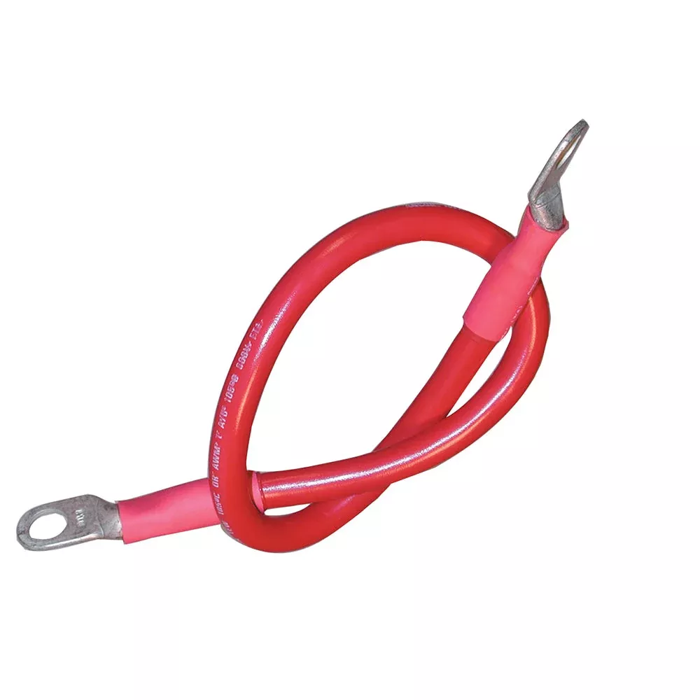 Ancor Battery Cable Assembly, 4 AWG (21mm²) Wire, 3/8" (9.5mm) Stud, Red - 48" (121.9cm) MPN - 189137