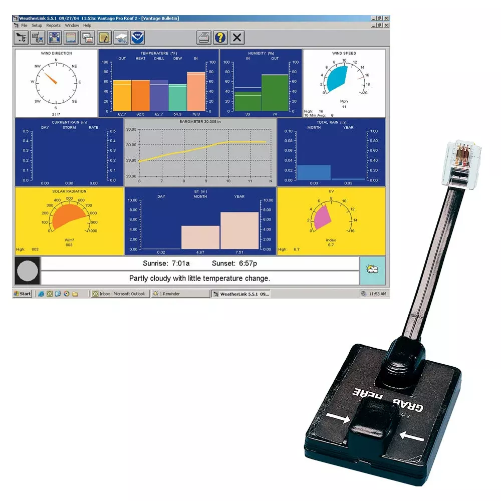 Davis WeatherLink Windows - Serial Port for Vantage Vue & Pro2 Series MPN - 6510SER
