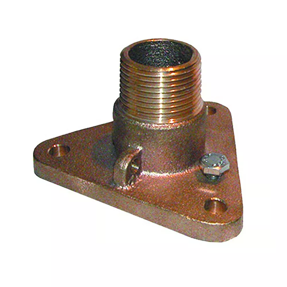 GROCO 1-1/2" Bronze NPS to NPT Flange Adapter MPN - IBVF-1500