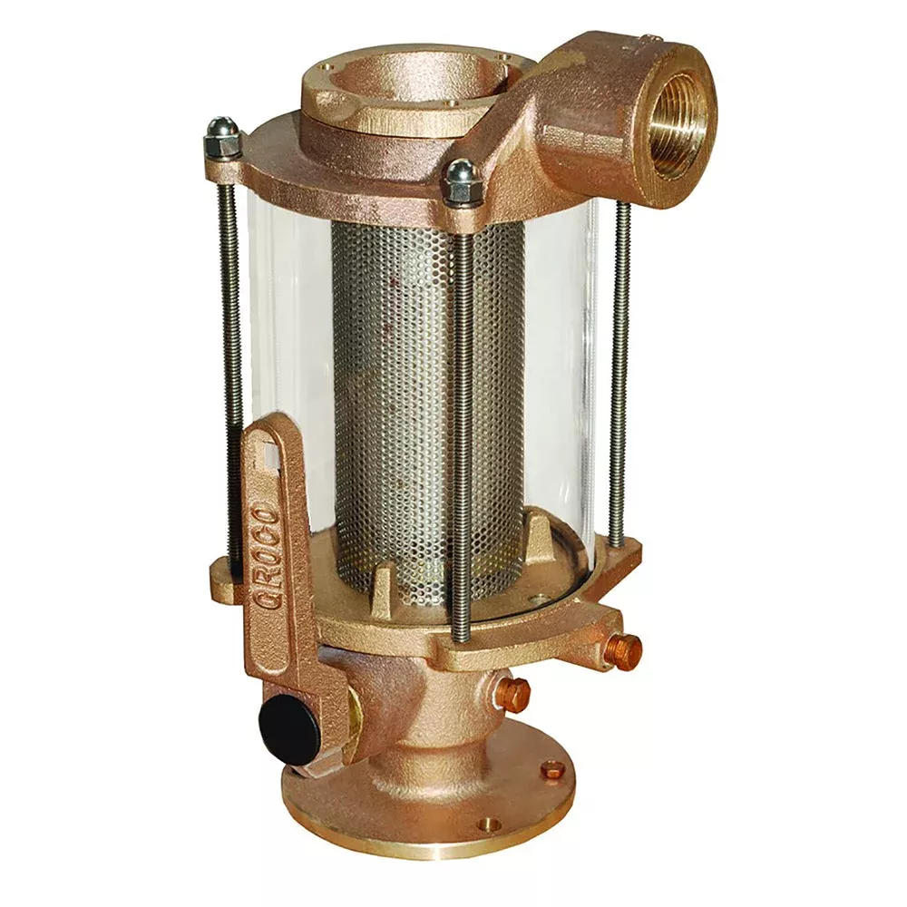GROCO 1-1/4" Ball Valve/Seacock & Raw Water Strainer Combo MPN - BVS-1250