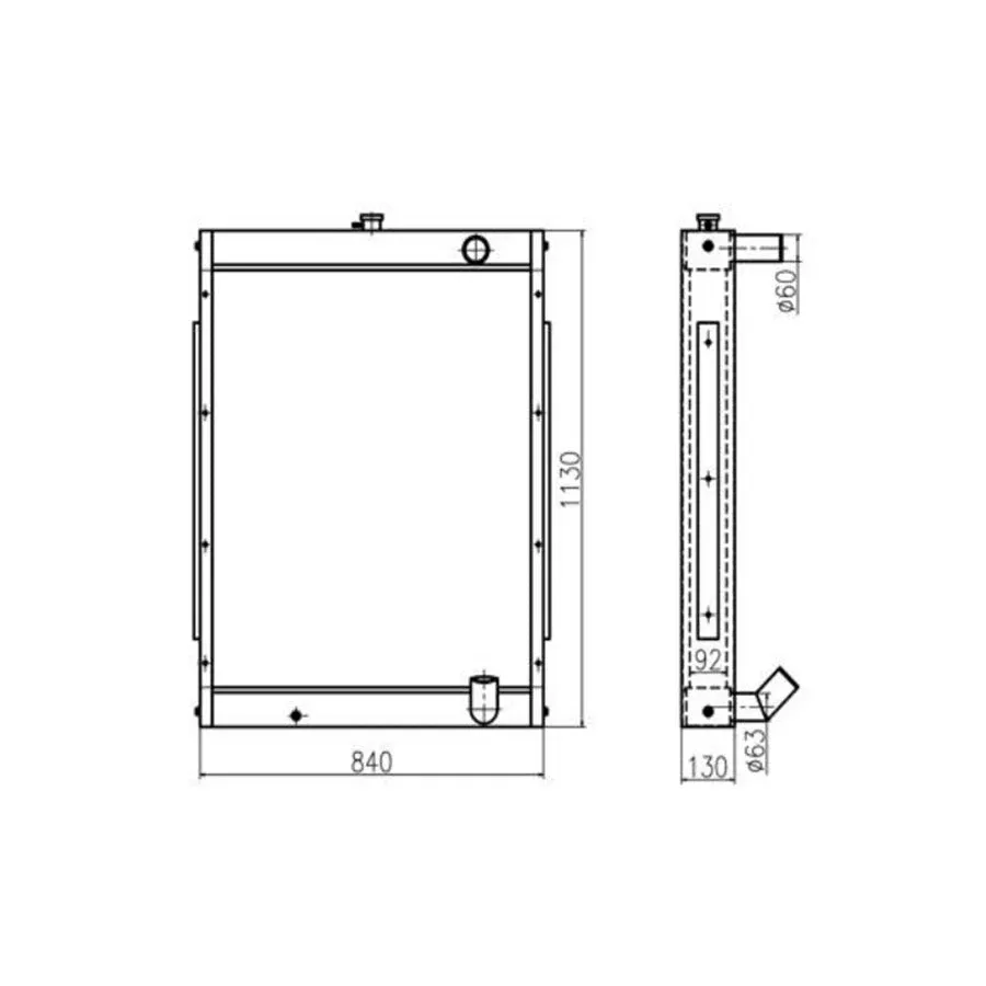For Hyundai Excavator R265-7 Hydraulic Radiator Core Assembly - Fab Heavy Parts