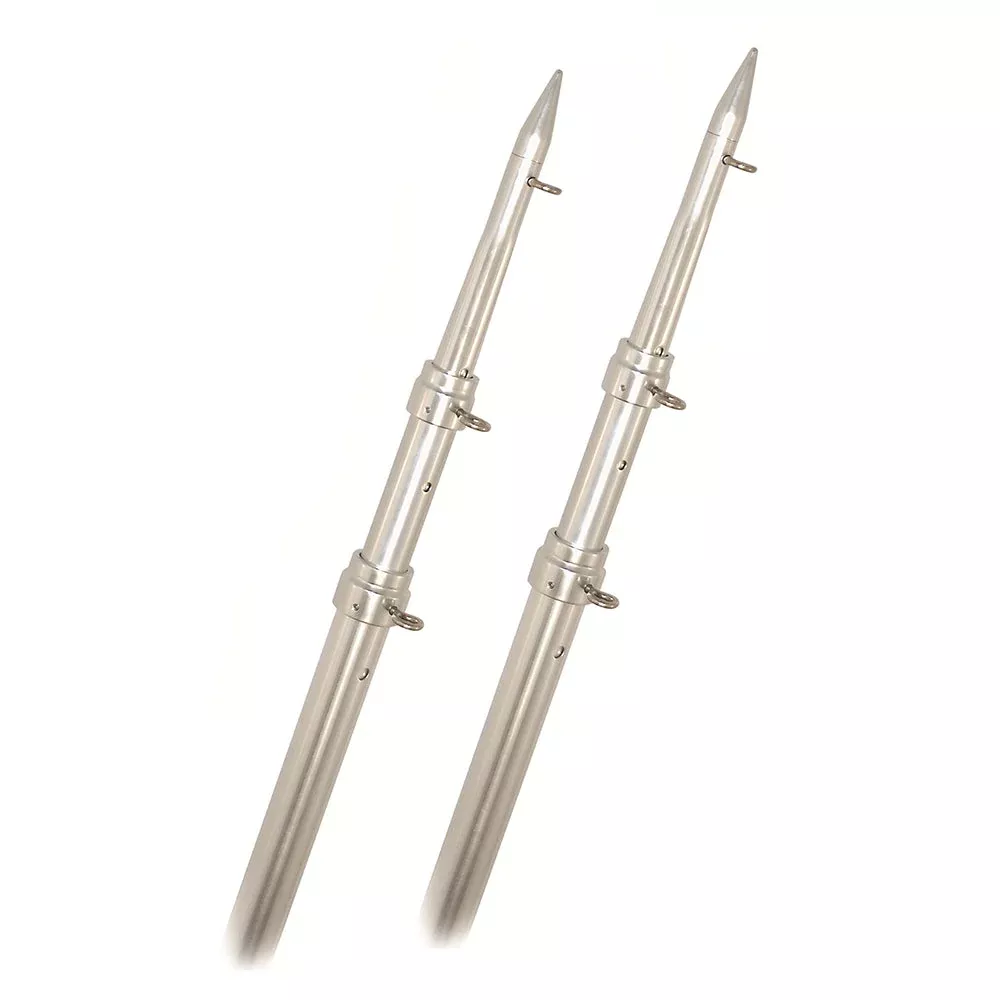 Rupp Top Gun Telescoping Outrigger Poles - Aluminum/Silver - 18' MPN - A0-1800-TEL