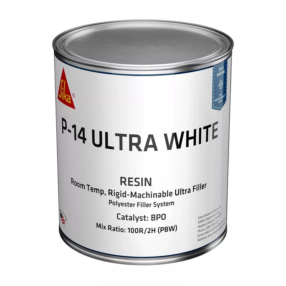 Sika SikaBiresin AP014 Polyester Fairing Compound White Base Quart Can BPO Hardener Required MPN - 606127