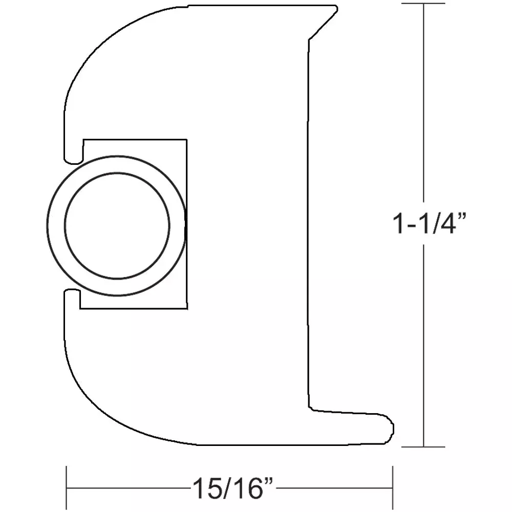 TACO Flex Vinyl Rub Rail Kit - White with White Insert - 50' MPN - V11-3447WWK50-2