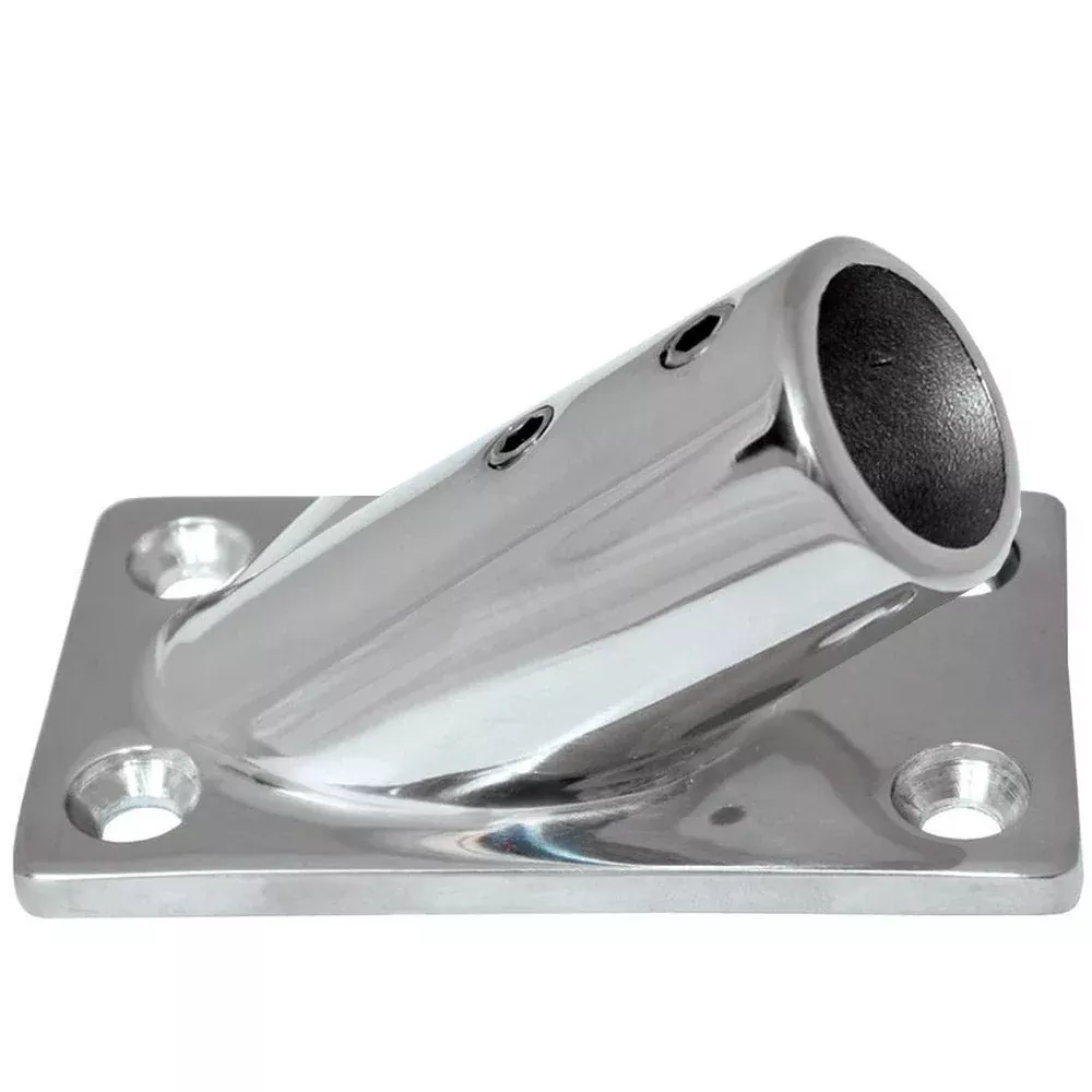 Whitecap 1" O.D. 30° Rectangle Base SS Rail Fitting MPN - 6178C