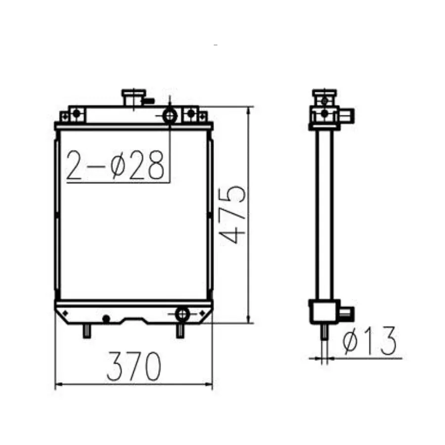 For Yanmar Hydraulic Radiator Core Assembly 119265-44500 - Fab Heavy Parts